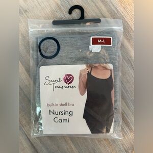 Secret Treasures Nursing Cami Size M-L  color Gray new in bag